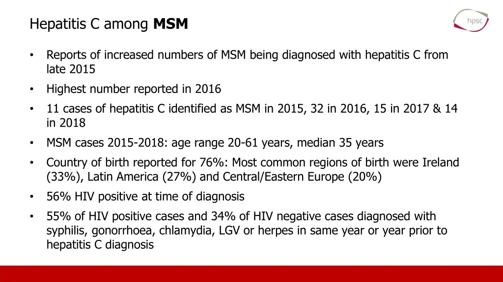 hepatitis c among msm