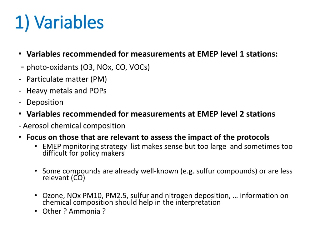 1 variables 1 variables