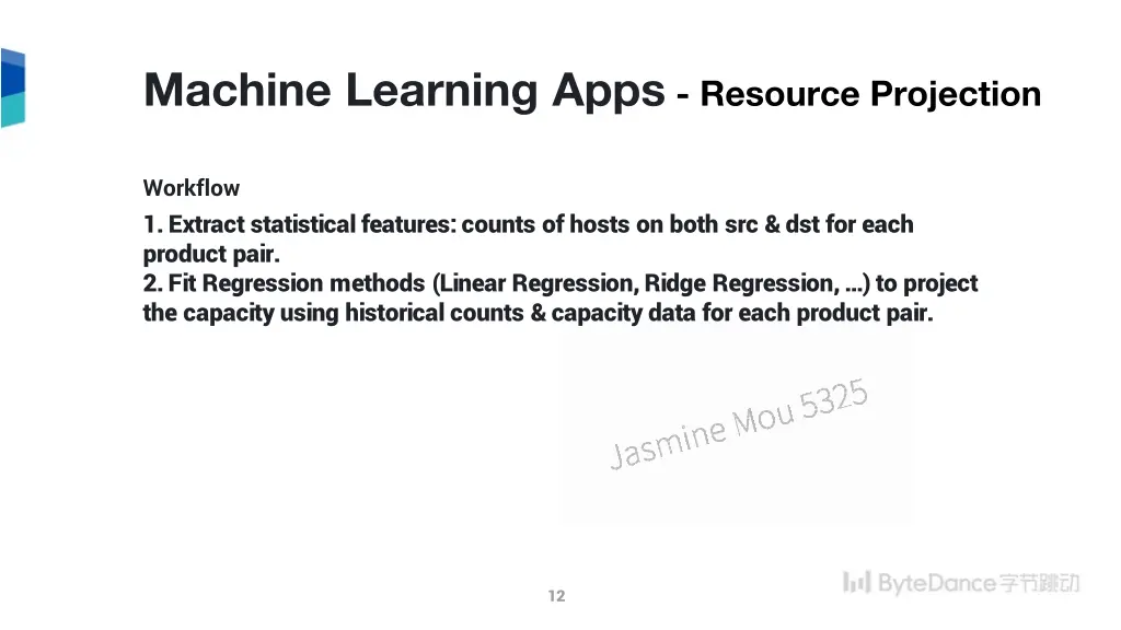 machine learning apps resource projection