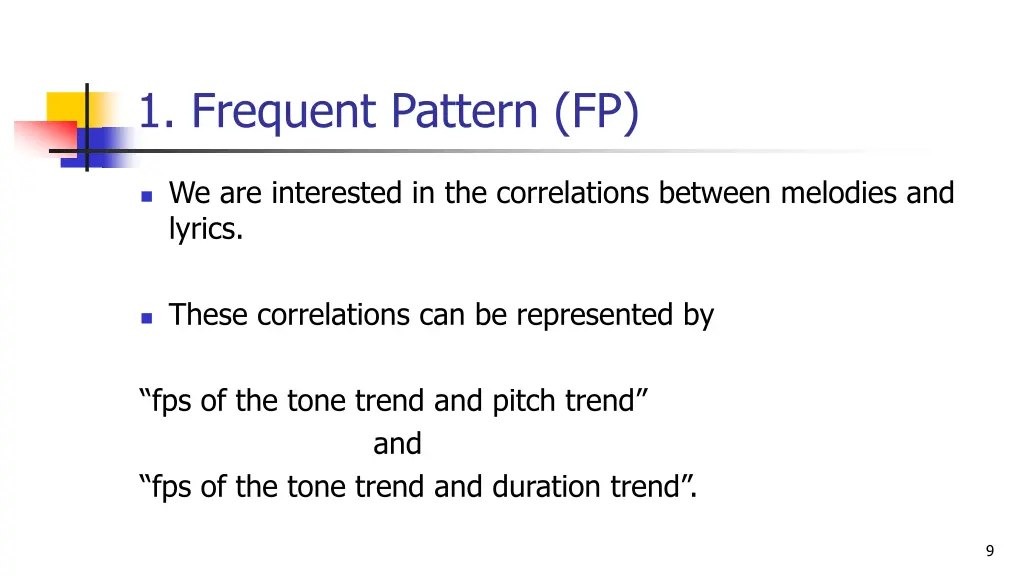 1 frequent pattern fp