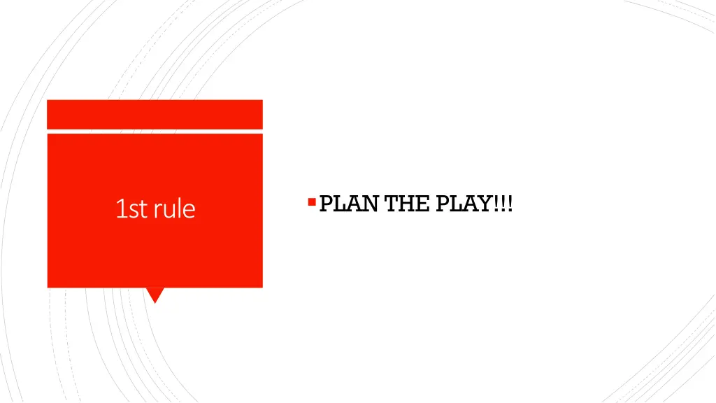 plan the play