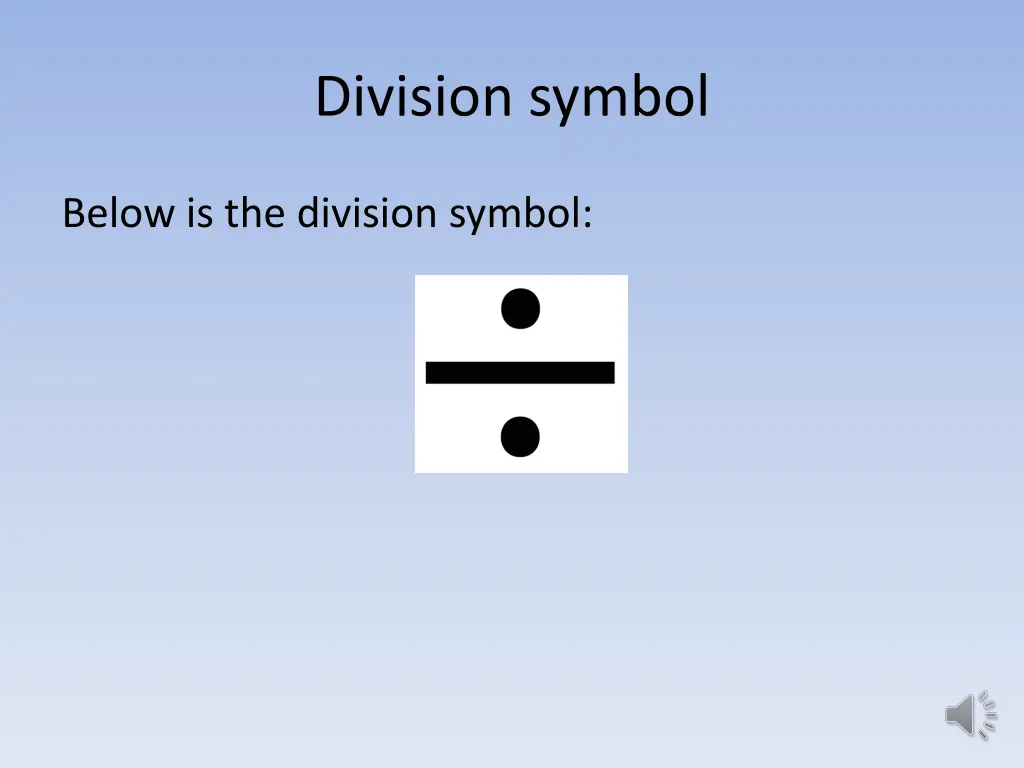 division symbol