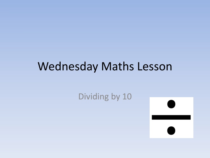 wednesday maths lesson