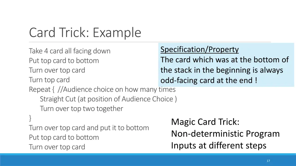 card trick example