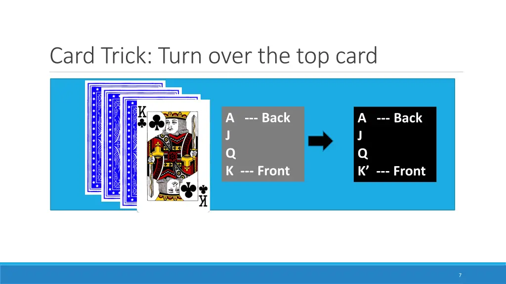 card trick turn over the top card