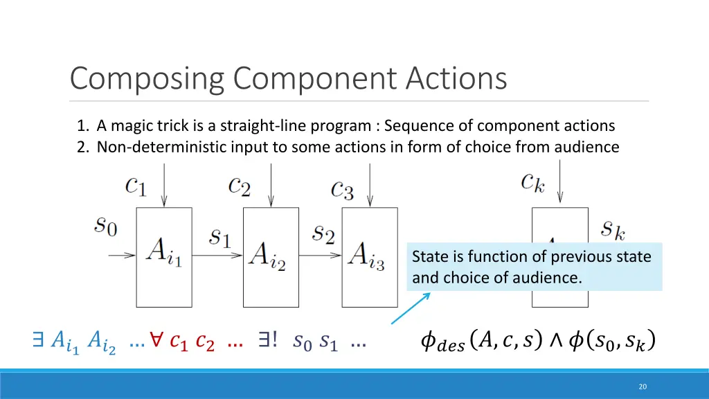 composing component actions