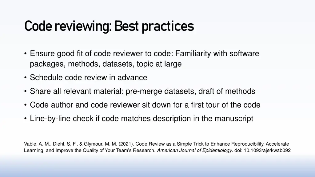 code reviewing best practices