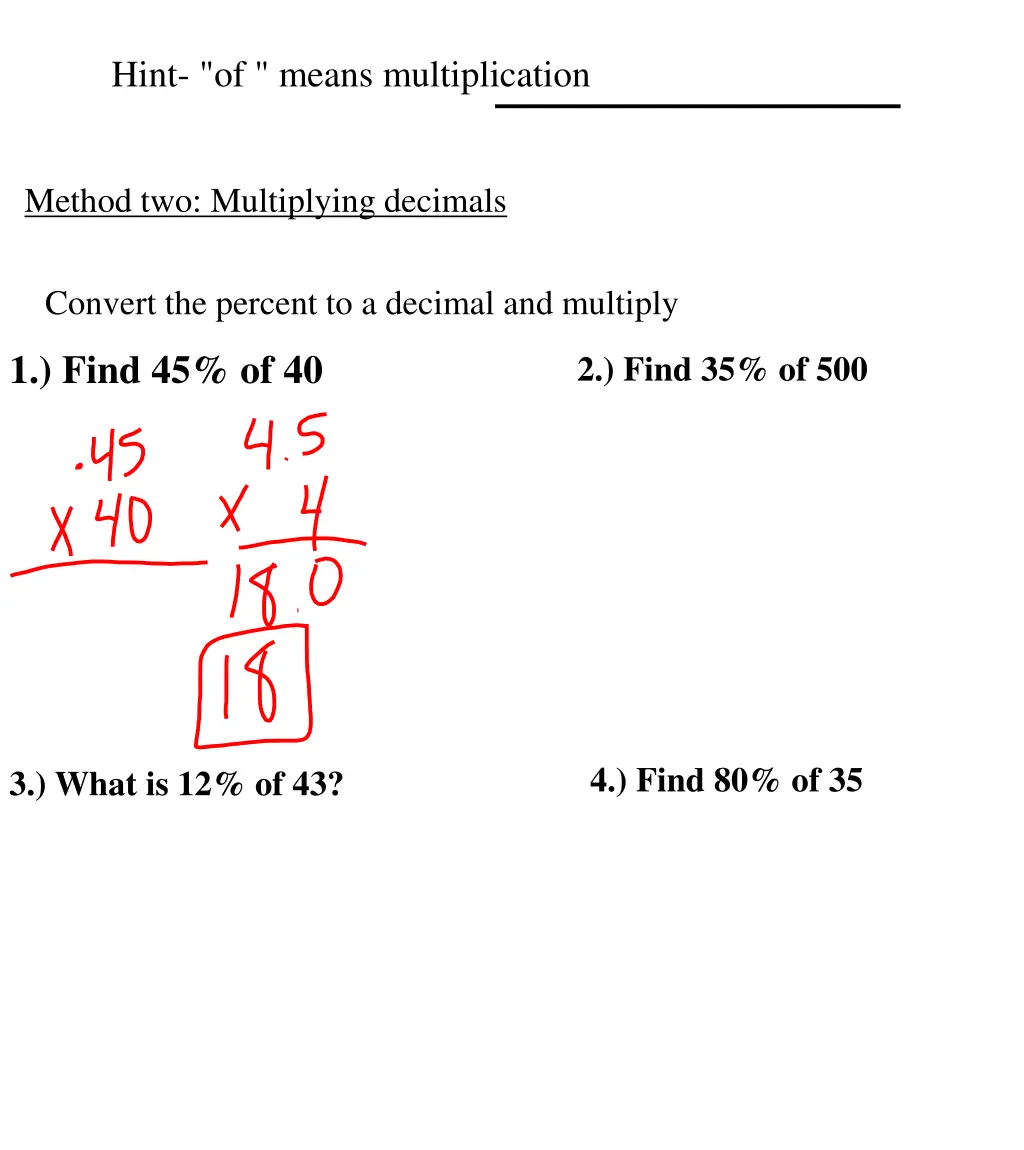 hint of means multiplication