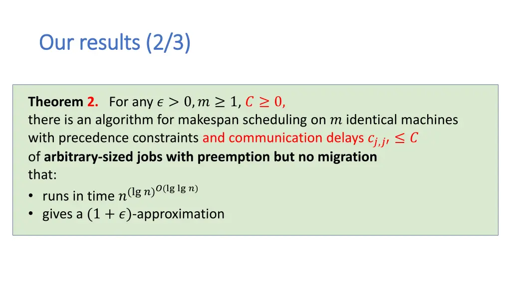 our results 2 3 our results 2 3