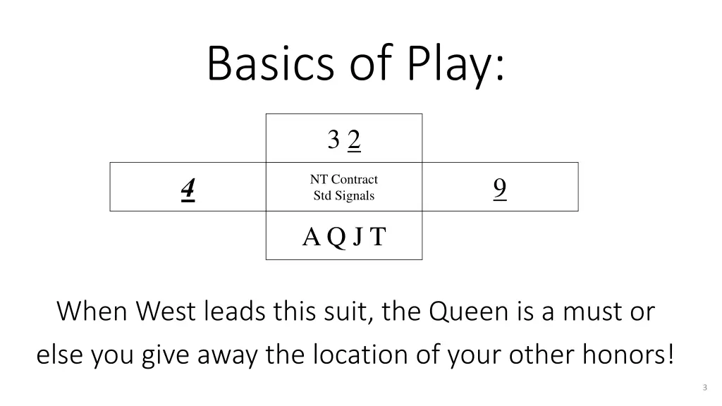 basics of play