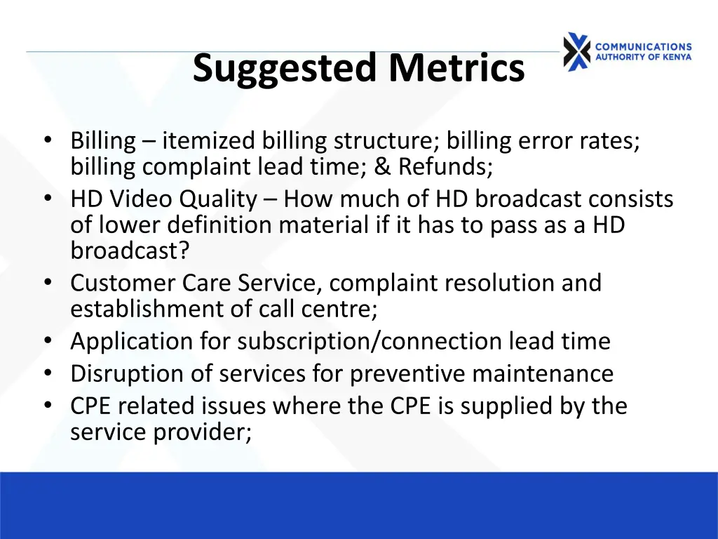 suggested metrics 2