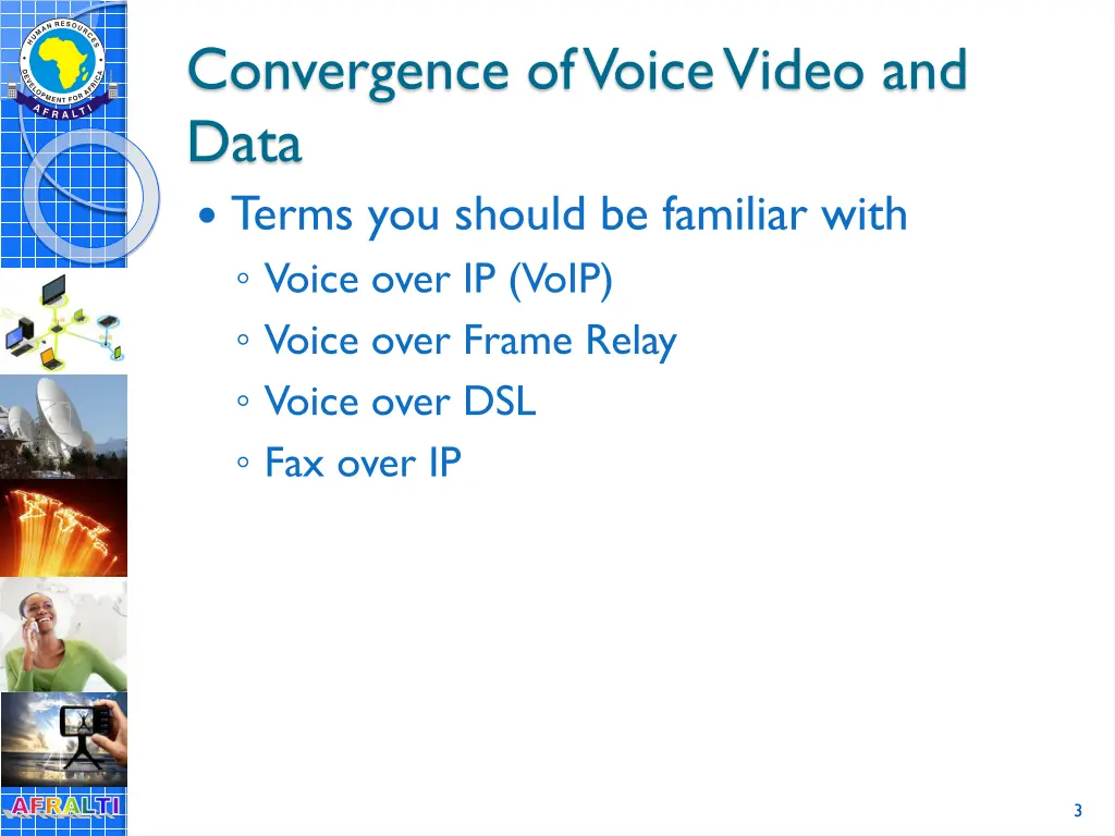 convergence of voice video and data terms