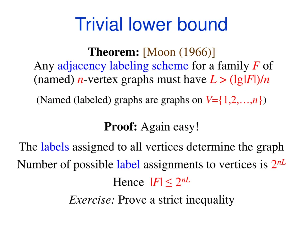 trivial lower bound