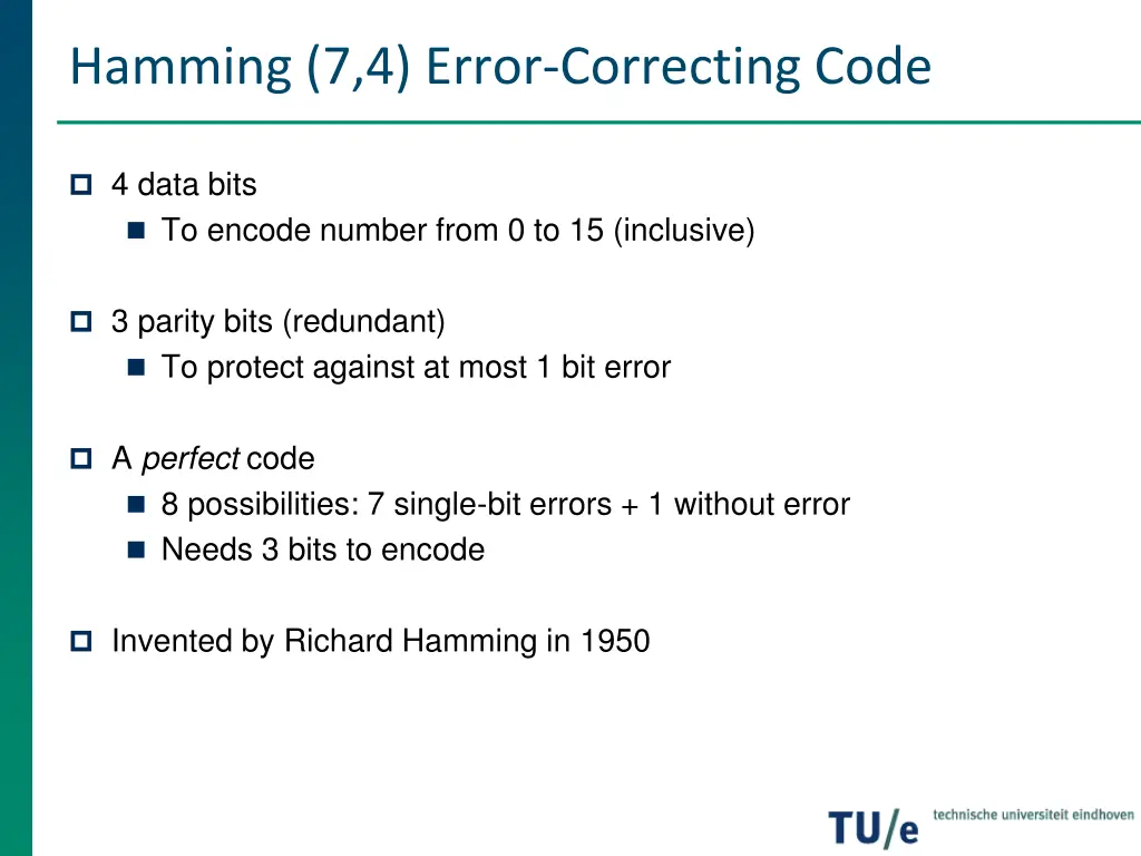 hamming 7 4 error correcting code