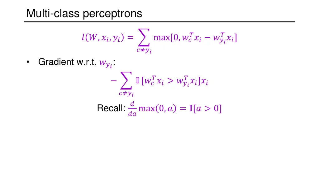 multi class perceptrons 2