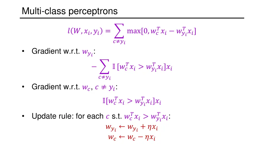 multi class perceptrons 3