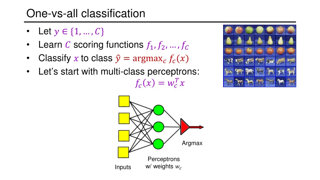 one vs all classification