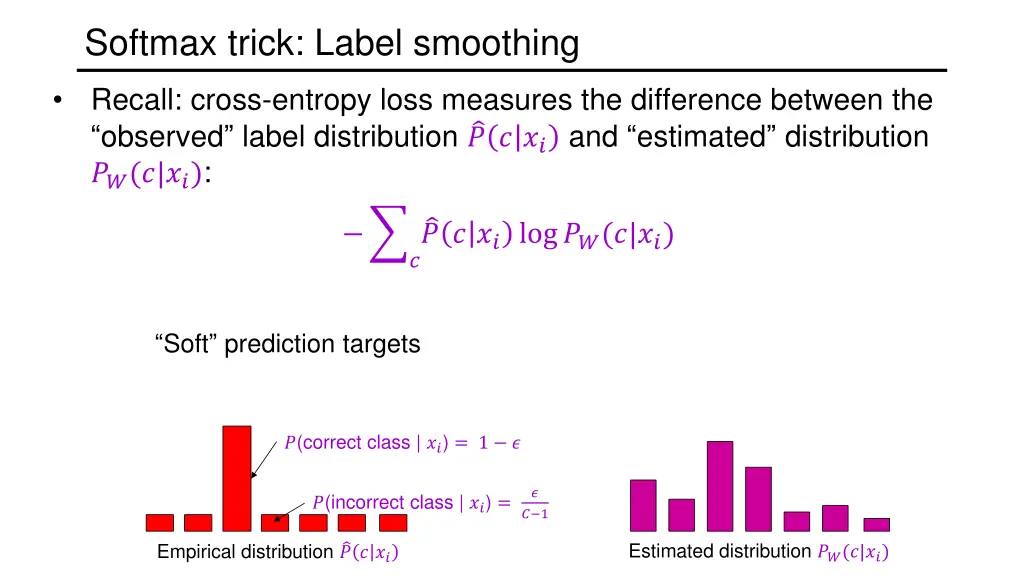 softmax trick label smoothing 1