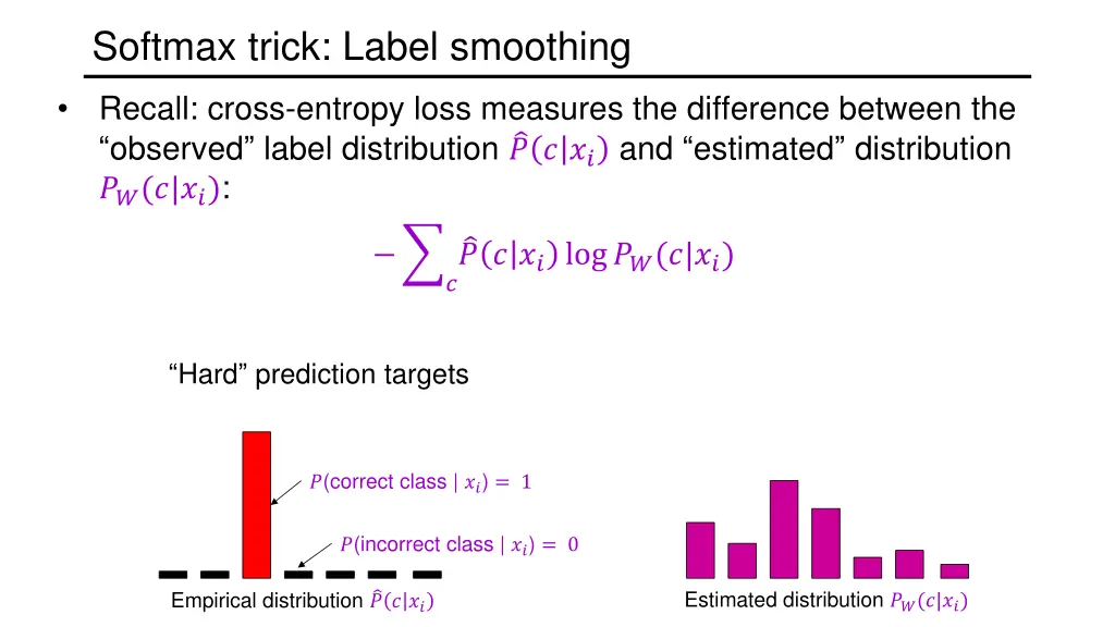 softmax trick label smoothing