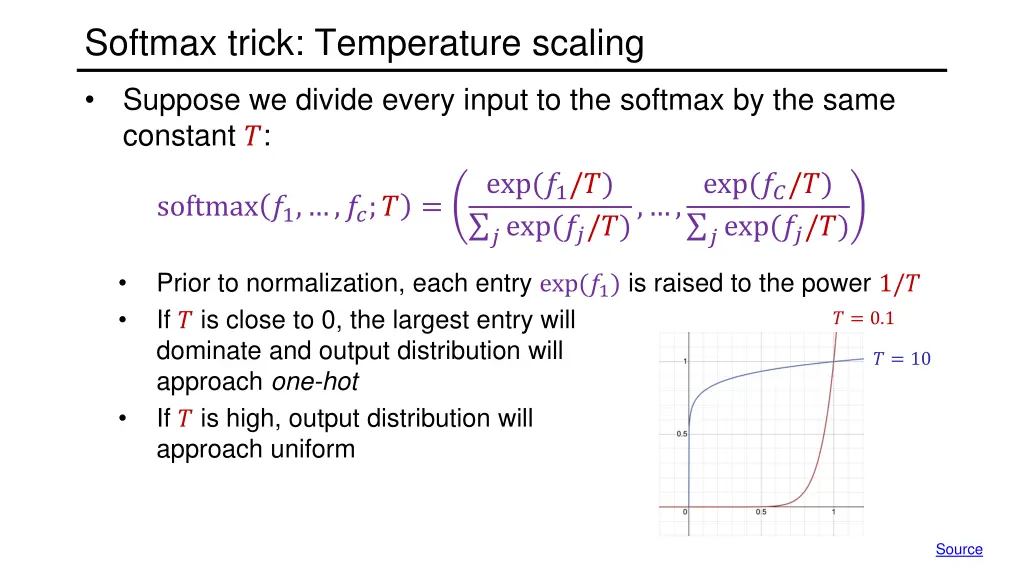 softmax trick temperature scaling