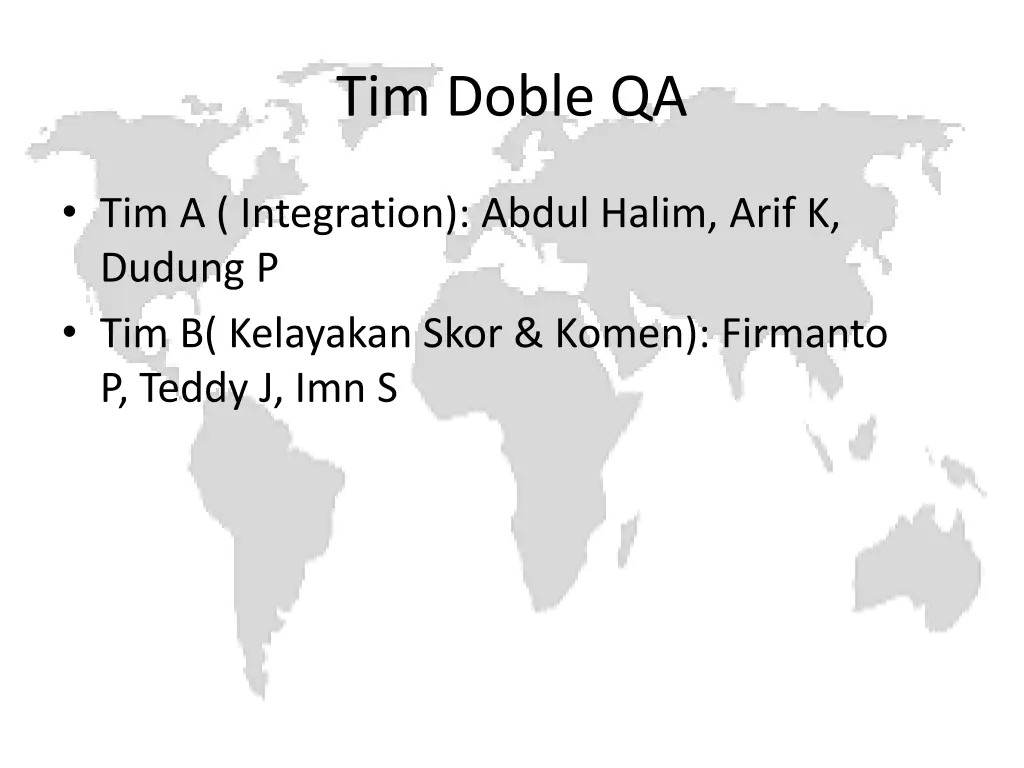 tim doble qa