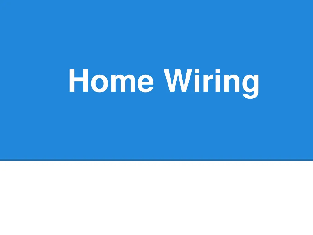 home wiring