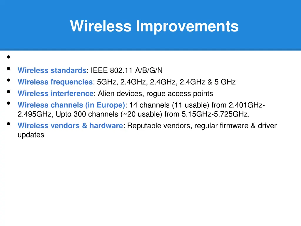 wireless improvements 1