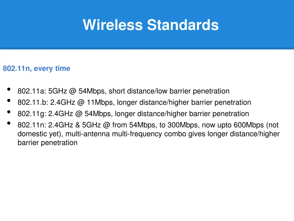 wireless standards