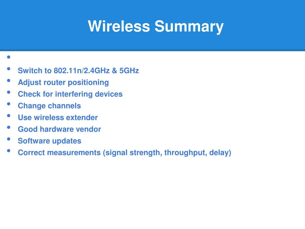 wireless summary