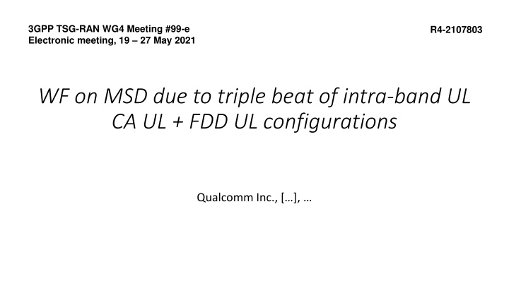 3gpp tsg ran wg4 meeting 99 e electronic meeting