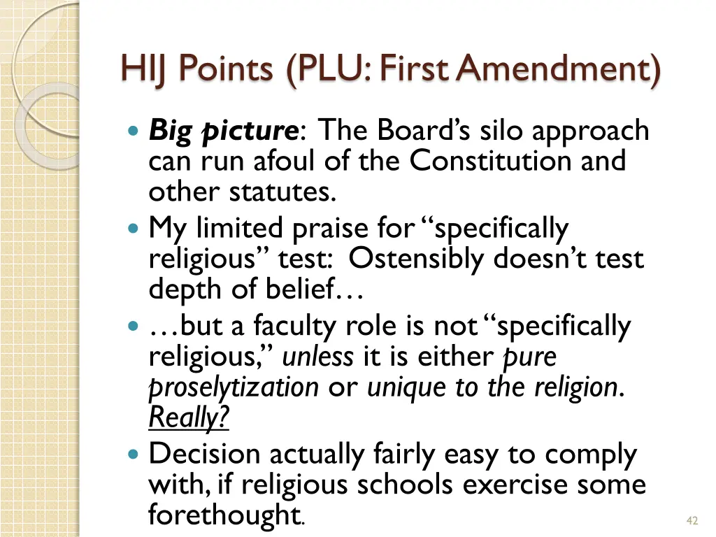 hij points plu first amendment