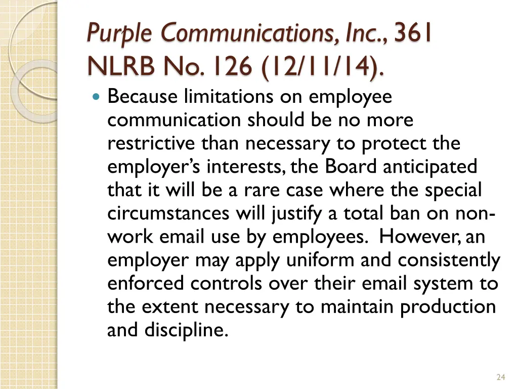 purple communications inc 361 nlrb 1