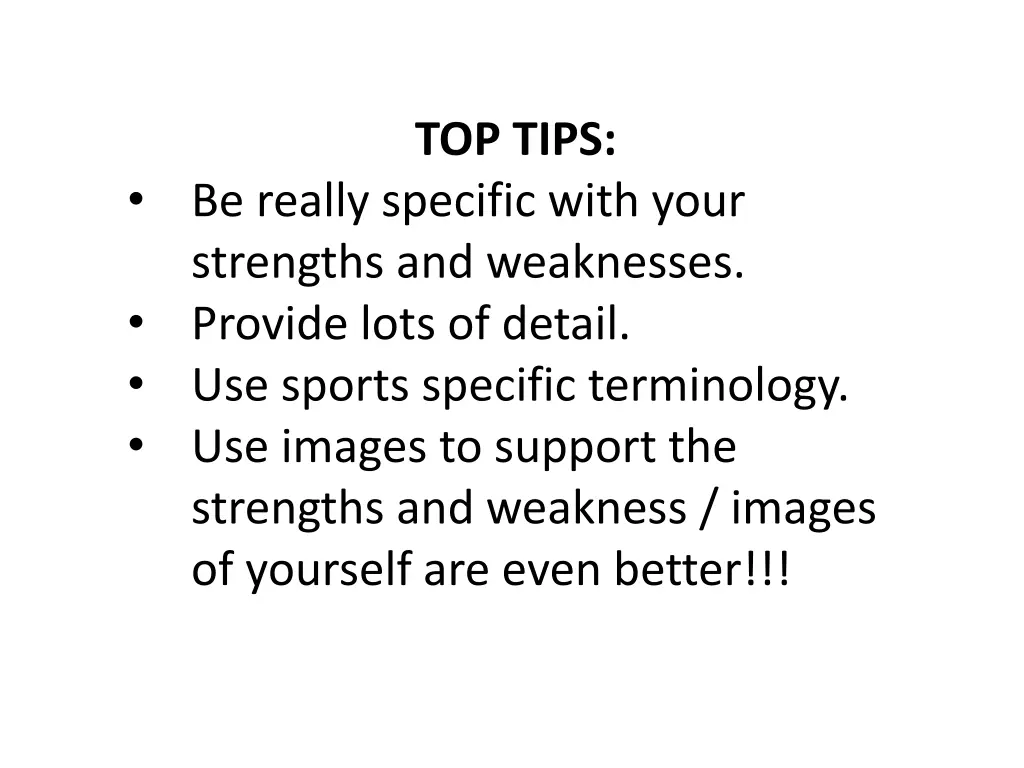 top tips