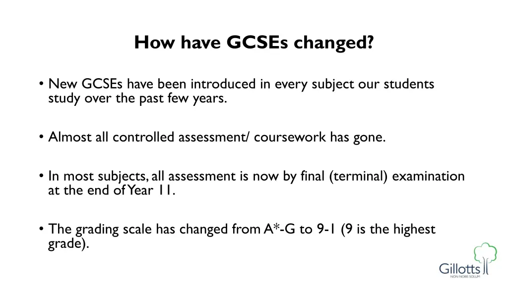 how have gcses changed