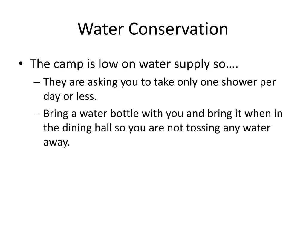 water conservation