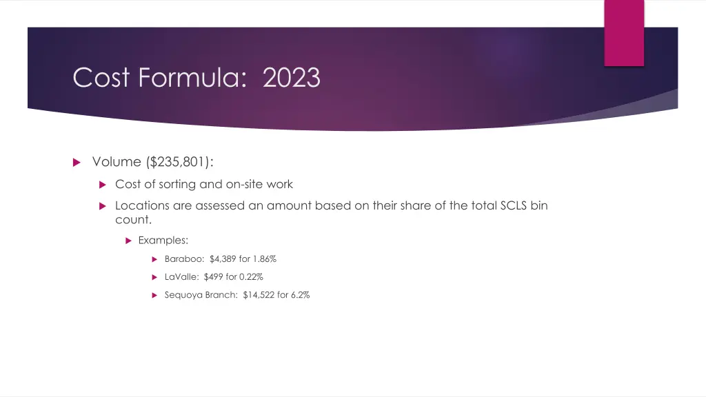 cost formula 2023 2