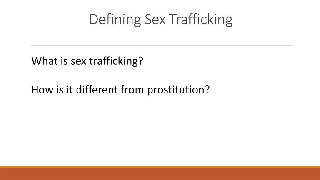 defining sex trafficking