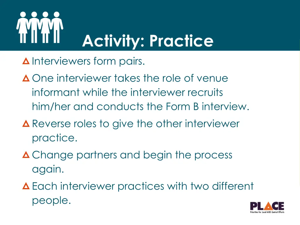 activity practice interviewers form pairs