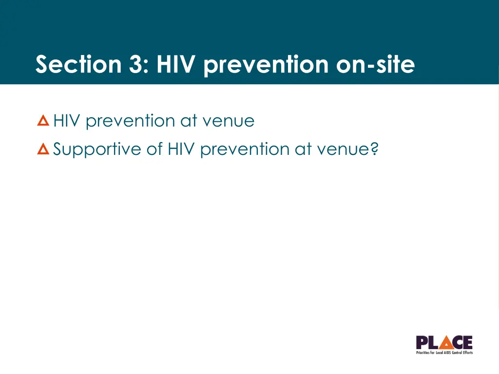 section 3 hiv prevention on site