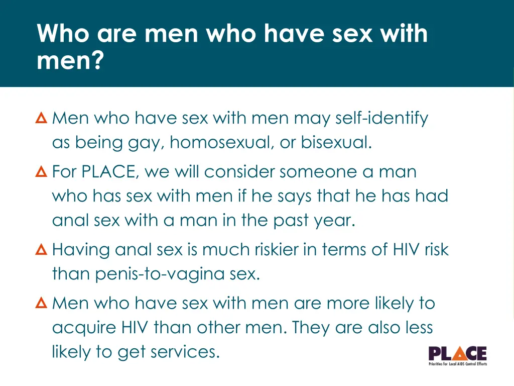 who are men who have sex with men