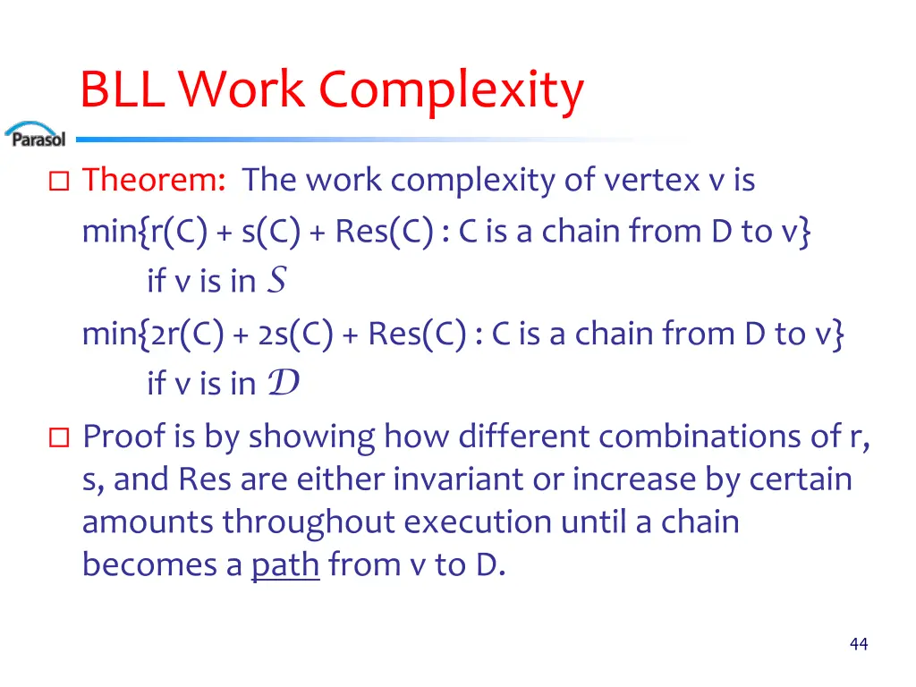 bll work complexity