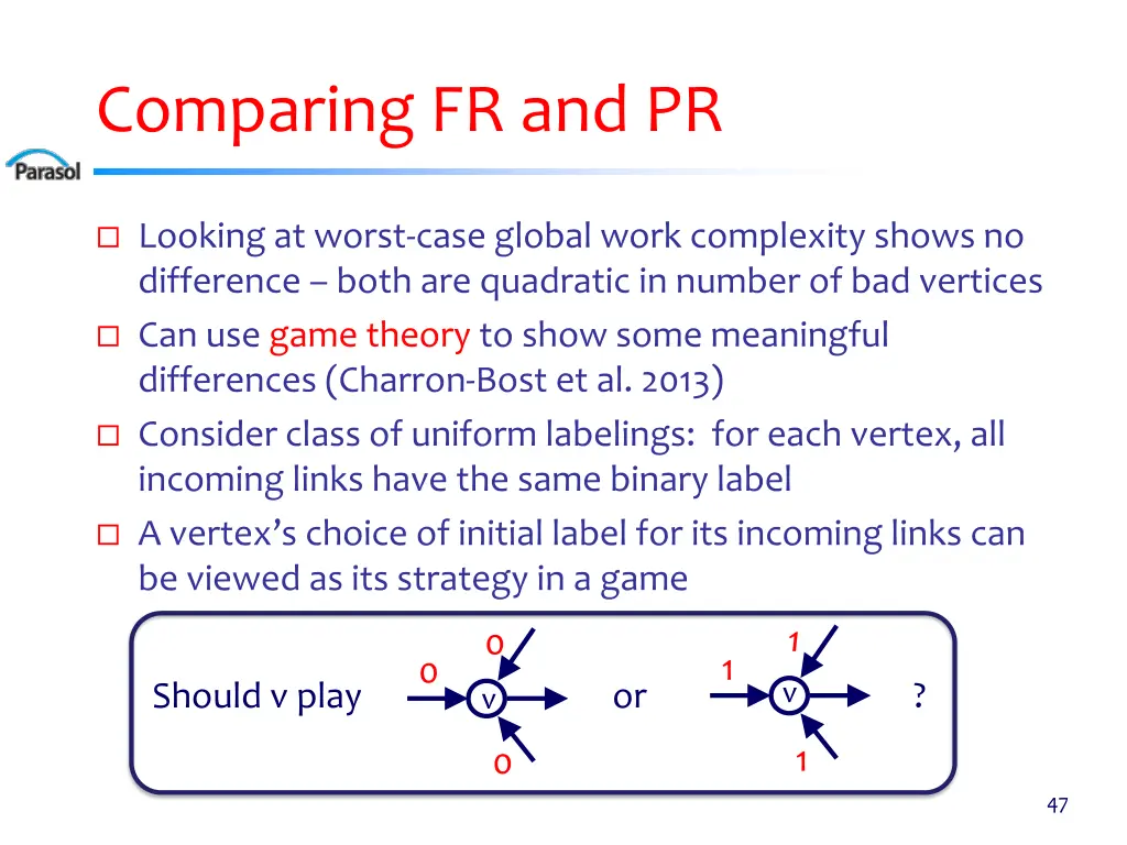 comparing fr and pr