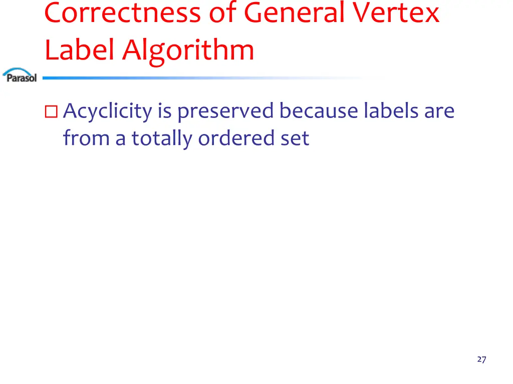 correctness of general vertex label algorithm 1