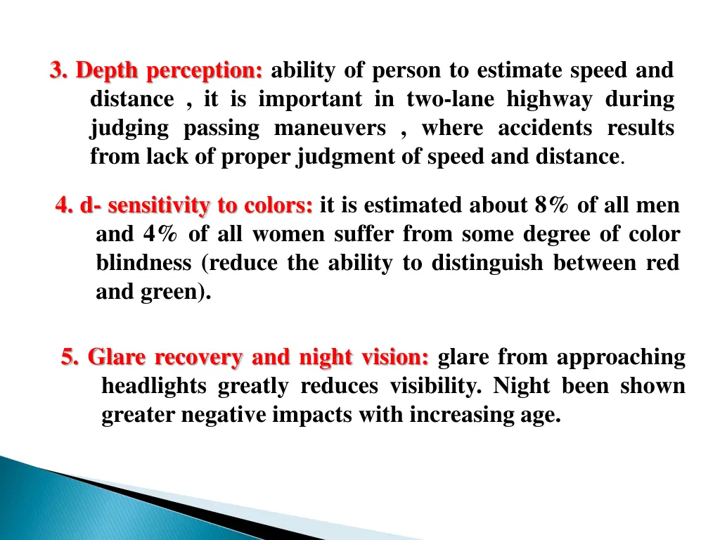 3 depth perception ability of person to estimate