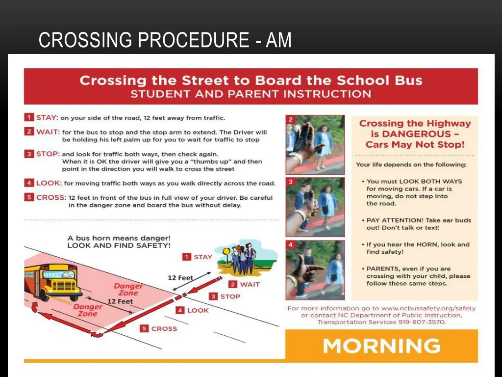 crossing procedure am