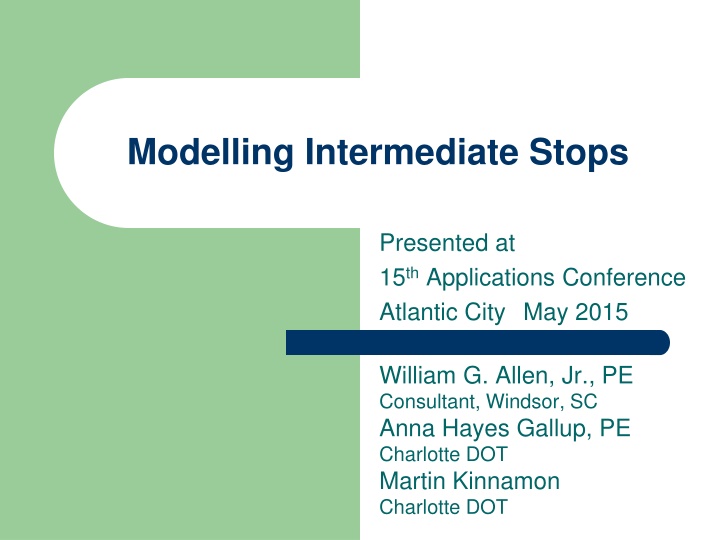 modelling intermediate stops