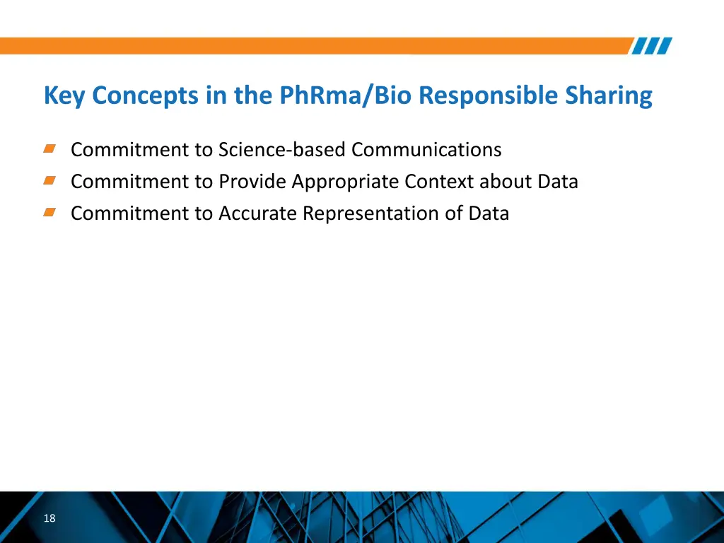 key concepts in the phrma bio responsible sharing