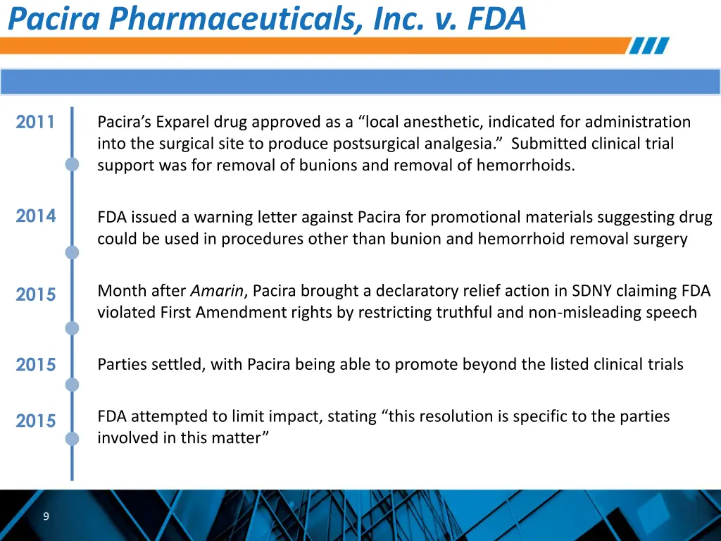 pacira pharmaceuticals inc v fda