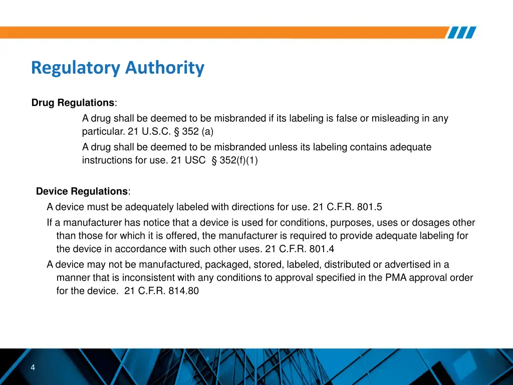 regulatory authority