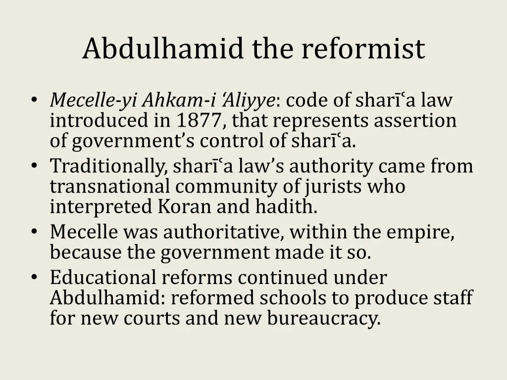 abdulhamid the reformist